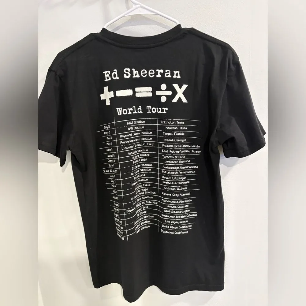 Ed Sheeran Black Graphic 2023  Tour T-Shirt - Picture 7 of 7